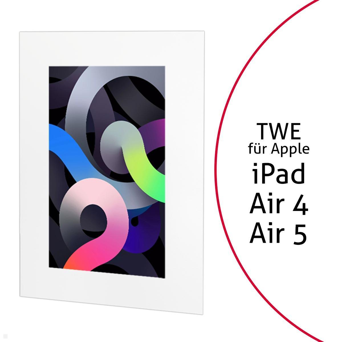 TabLines TWE091W Tablet Wandeinbau für Apple iPad Air 4 und 5, weiß