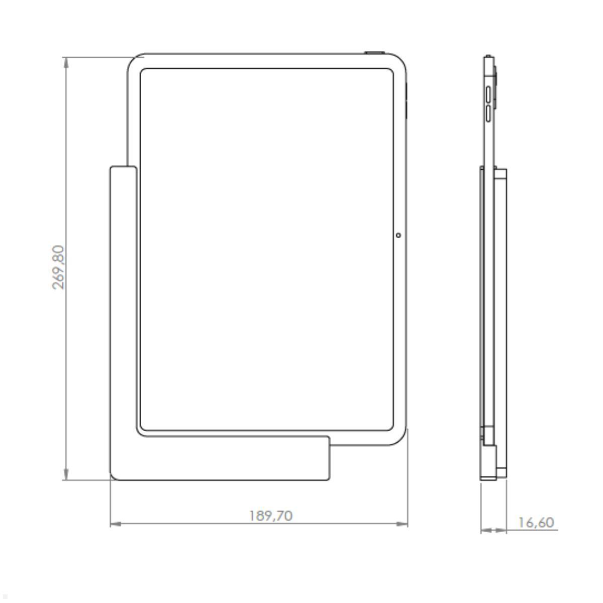 TabLines TWP038S Wandhalterung für Apple iPad Air 11.0 (M2), Skizze 1