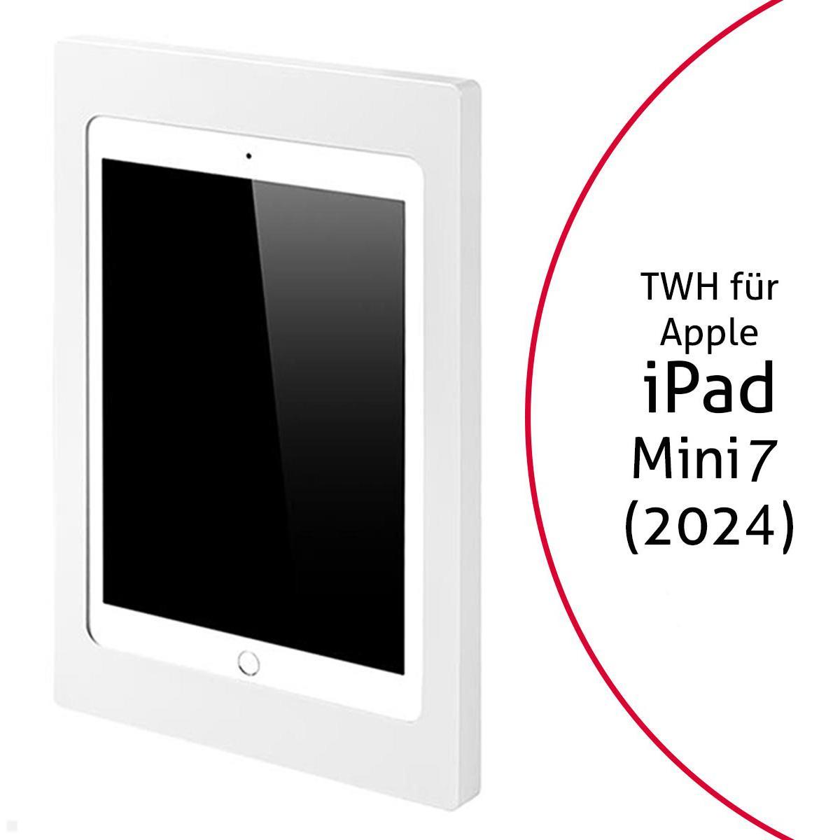 TabLines TWH064W Wandhalterung für iPad Mini 7 (A17 Pro), weiß