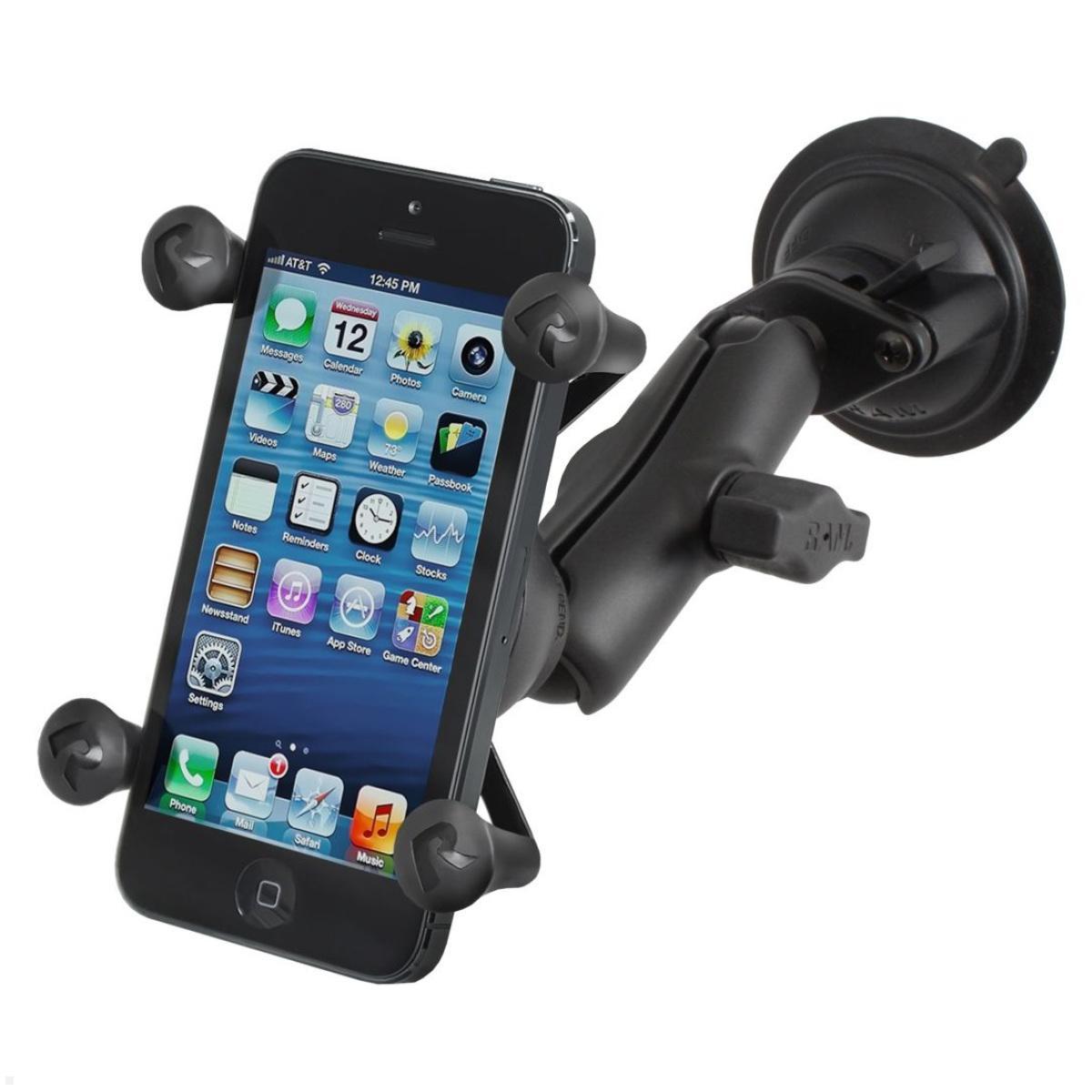 RAM Mounts X-Grip Saugnapf Halter, Verbindungsarm, B-Kugel (RAP-B-166-UN7U), schwarz Smartphonehalterung