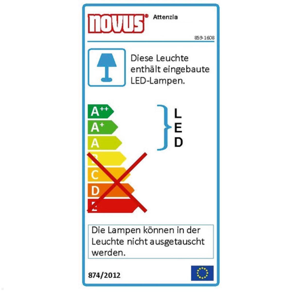 NOVUS Attenzia space active HCL BT LED Stehleuchte, weiß (740+6191+001) Energieeffizienzklasse D (Spektrum A bis G)