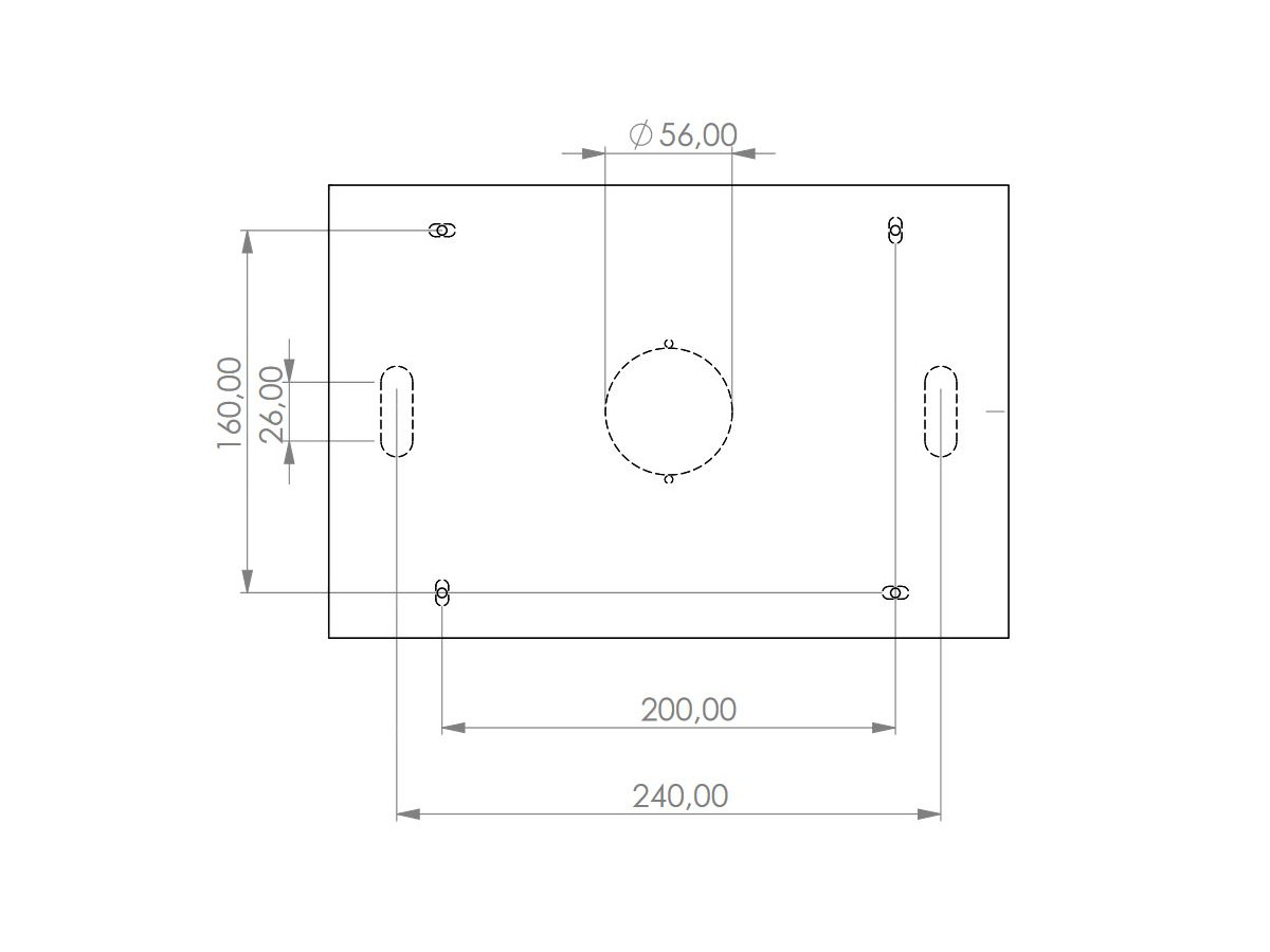 TabLines TWH020B Tablet Wandhalterung für Apple iPad 9.7 Zoll, schwarz Zeichnung