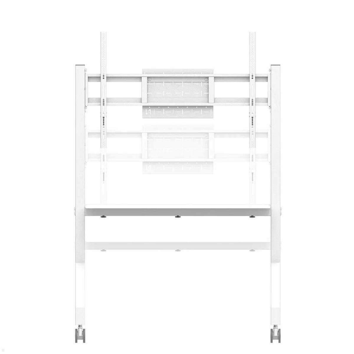 Neomounts FL50-525WH1 mobiler TV Bodenständer von 55 bis 86 Zoll, weiß frontal