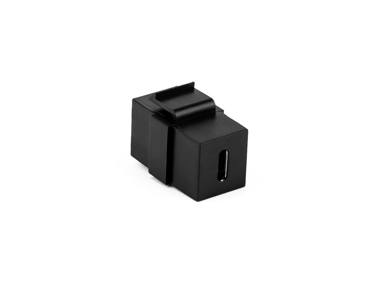 TecLines TKM003B USB-C 3.1 Keystone Modul, schwarz Rückansicht