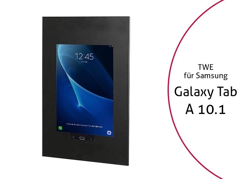 TabLines TWE049B Tablet Wandeinbau für Samsung Tab A 10.1 - HB, schwarz