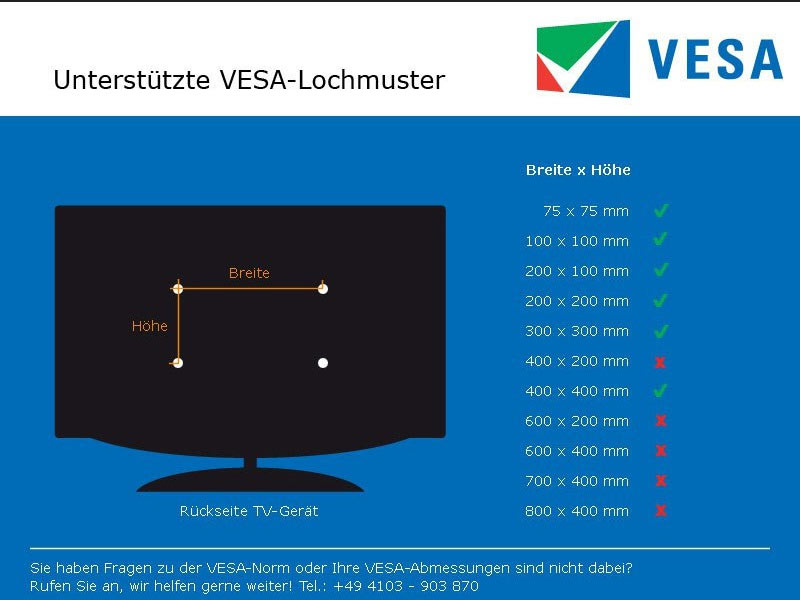 Erard CLIFF 400T neigbare VESA Wandhalterung 30‘‘-55“