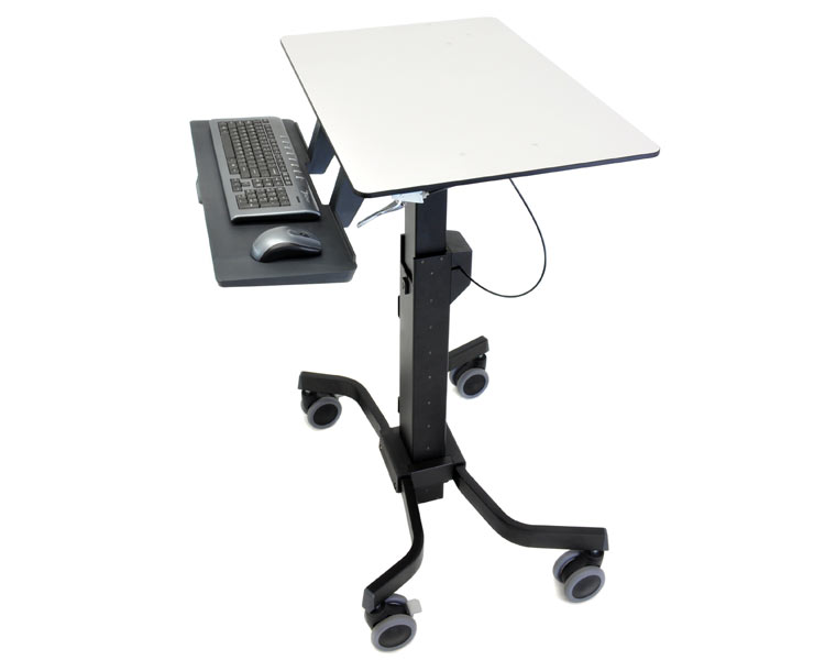 Ergotron TeachWell Steh Sitz Tisch mit Ablage und Rollen (24-220-055)