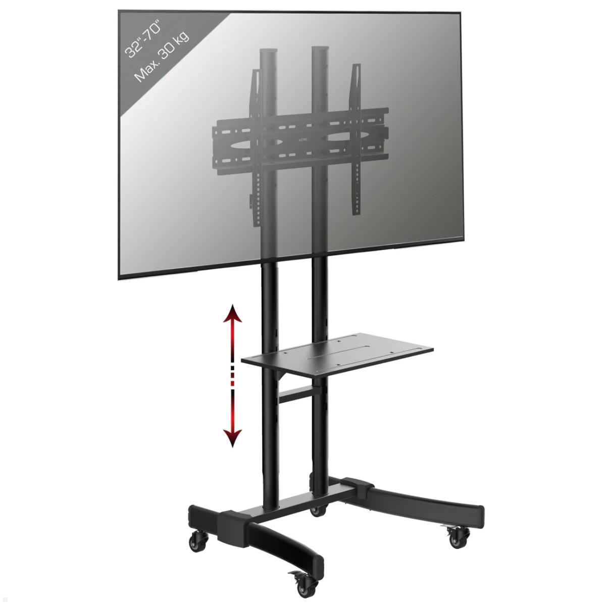 VCM mobiler Monitorständer höhenverstellbar (B-MS125), Tragkraft bis max. 30 kg