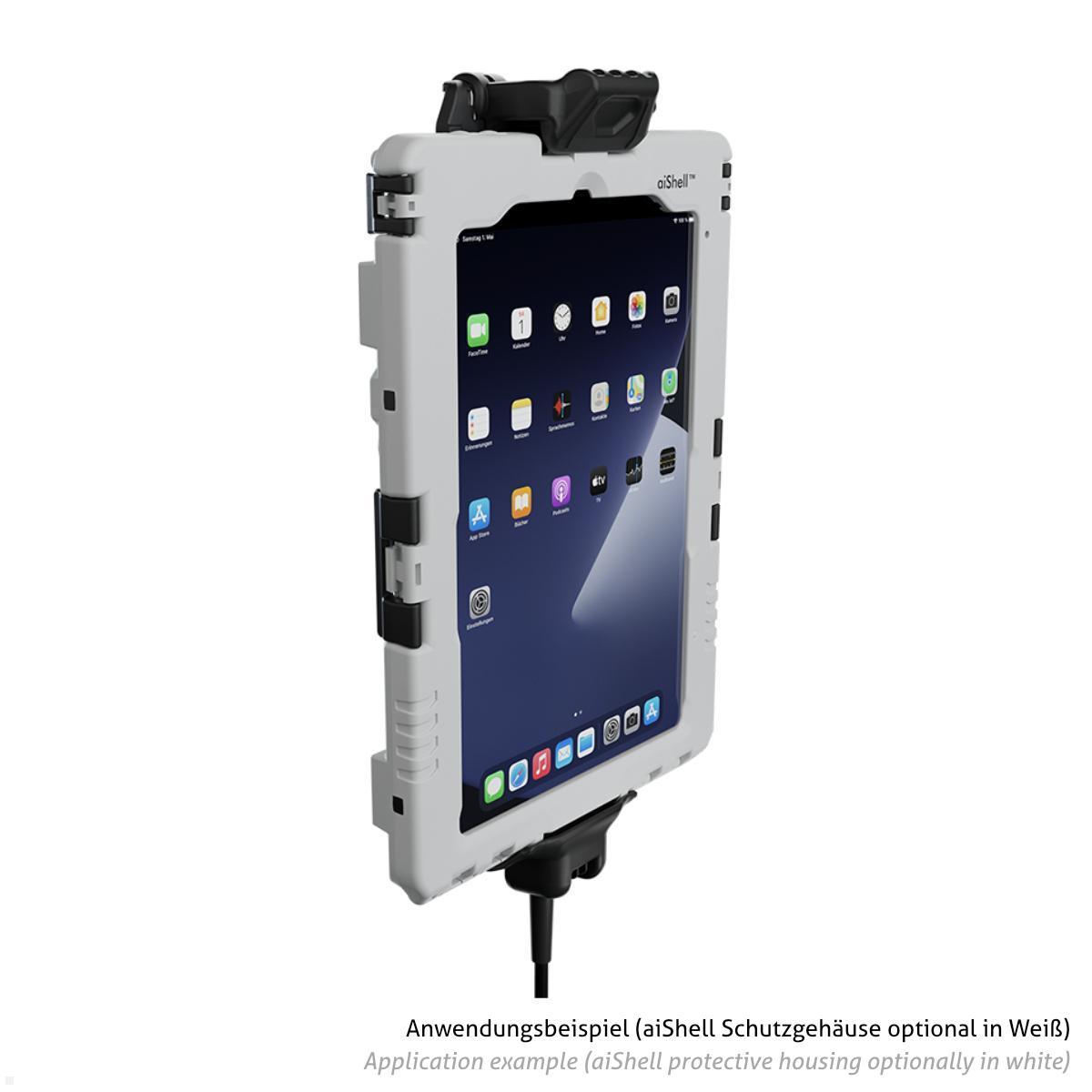 Andres Industries Car Cradle Auto USB-C Ladestation mit aiShell 12 Schutzgehäuse, 2m, schwarz Anwendung mit aiShell Case in Weiß