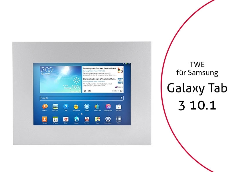 TabLines TWE001S Tablet Wandeinbau für Samsung Tab 3 10.1, silber