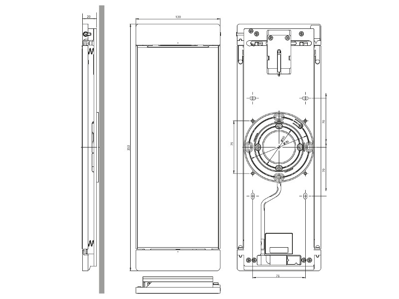 smart things sDock Pro iPad Wandhalterung Maße