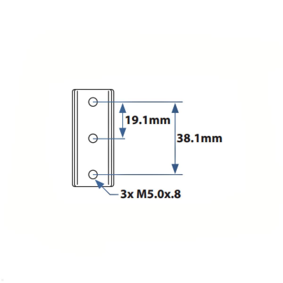 StyleView Zubehör T-Nut Adapter, Ergotron 97-631, Aluminium, Zeichnung