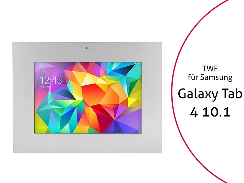 TabLines TWE004S Tablet Wandeinbau für Samsung Tab 4 10.1 DS, silber