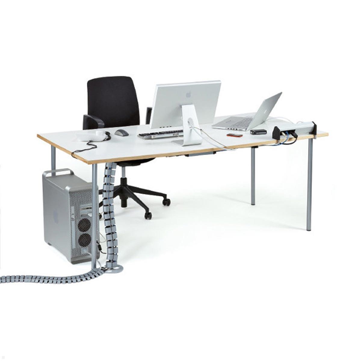 Bachmann Kabelschlange PRO Set mit Easy-Desk-3G-Halterung, schwarz (003.057B) Anwendung Arbeitsplatz