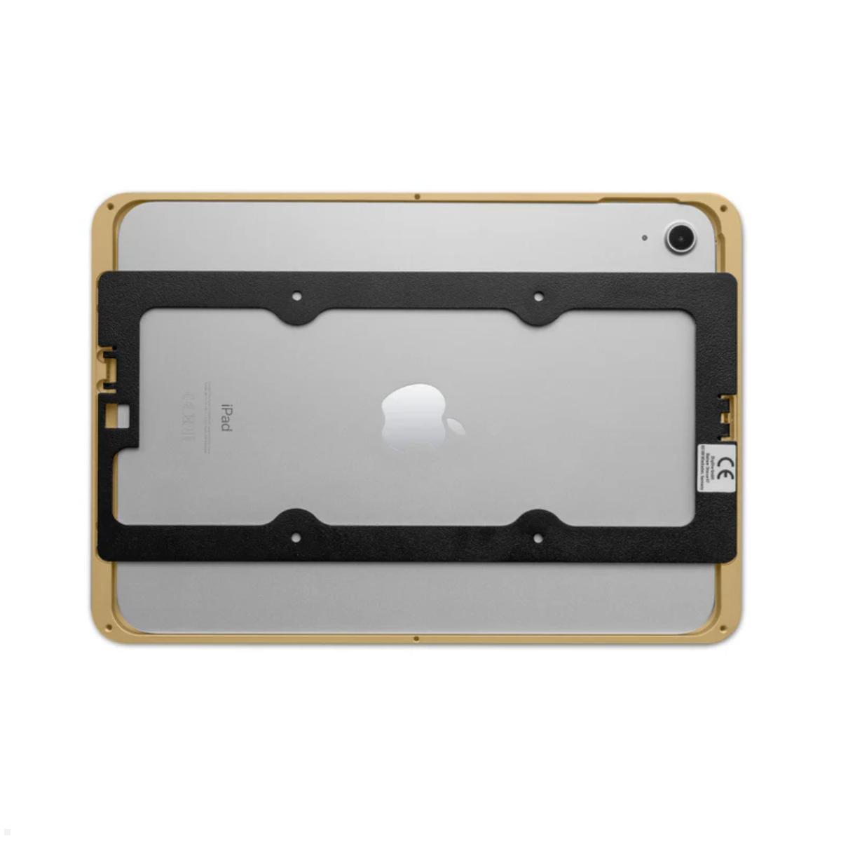 Displine Dame Wall 2.0 Wandhalter Apple iPad 10.9 (10. Gen.) mit USB-C, Gold eloxiert Einsatz Tablet