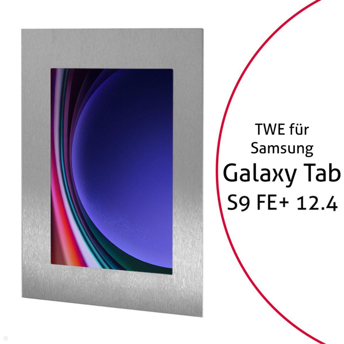 TabLines TWE122E Tablet Wandeinbau für Samsung Tab S9 FE+ 12.4, Edelstahl