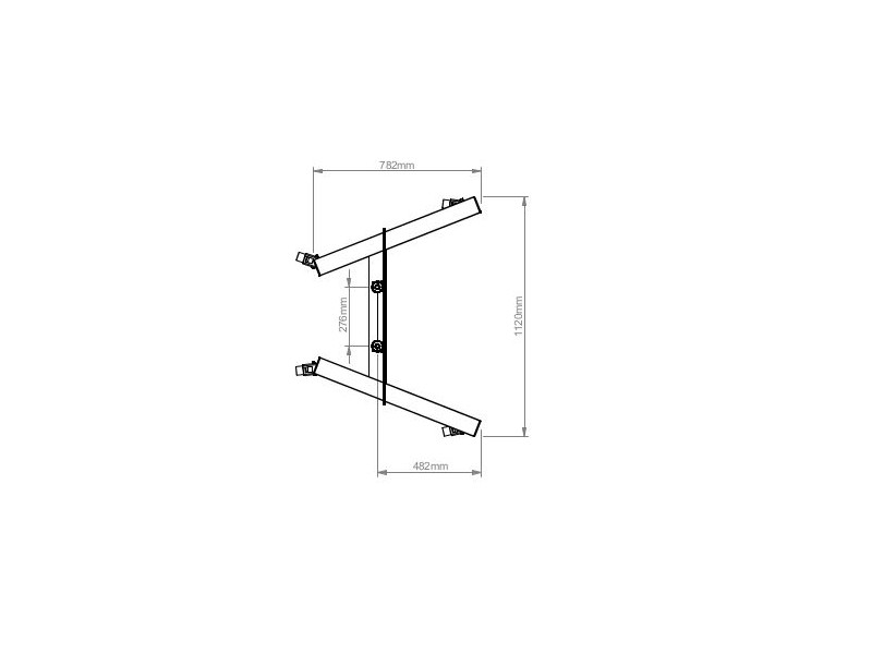 B-Tech BT8503 Trolley / Monitorständer bis 60" Maße Standfuß