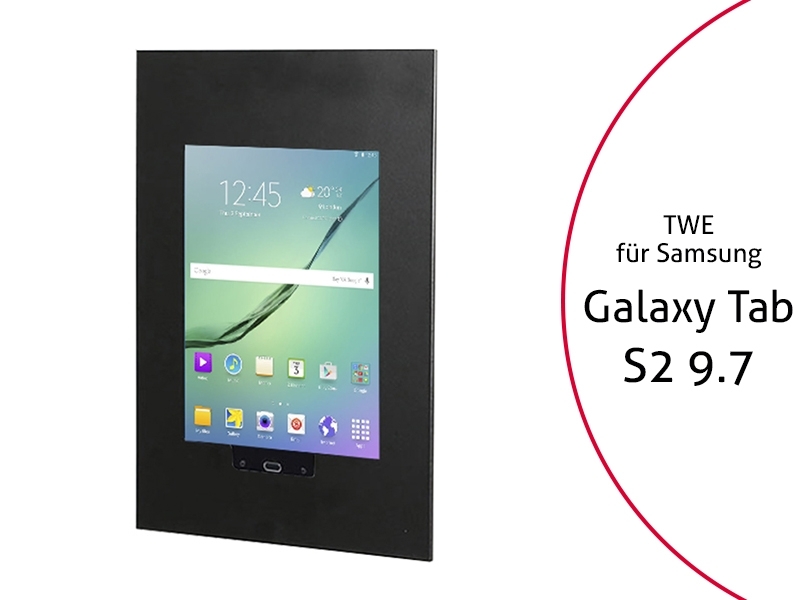 TabLines TWE017B Tablet Wandeinbau für Samsung Tab S2 9.7 HB, schwarz