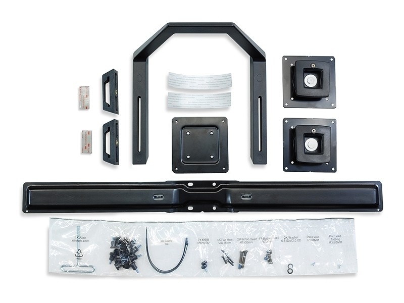 Ergotron LX HD Steh-Sitz Dual Monitor Wandhalterung mit Justiergriff Kit