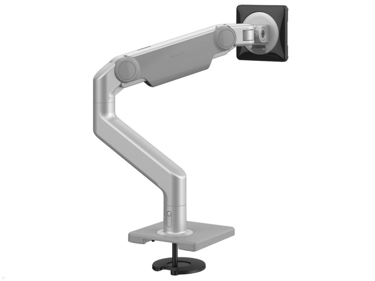 Humanscale M8.1 Monitor Tischhalter Durchschraub, silber, Rückansicht