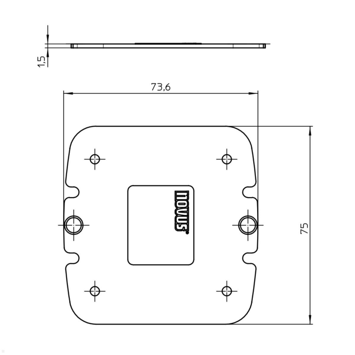 Novus POS Halterung für Scanner NLS-FR 4060 851+0035+026, Zeichnung