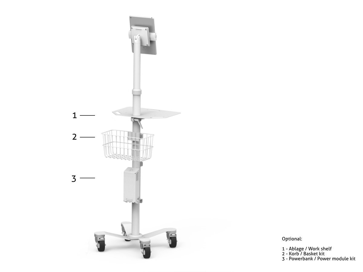 Compulocks Rise Freedom Visitenwagen 7 - 13" Tablet weiß (UCLGMCRSTDW) optionales Zubehör