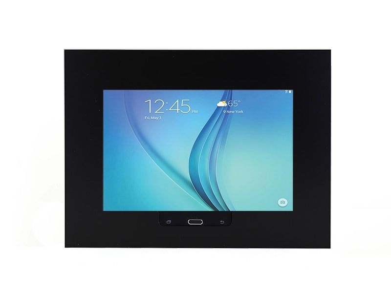 TabLines TWE011B Tablet Wandeinbau für Samsung Tab A 9.7, schwarz Querformat (optional)