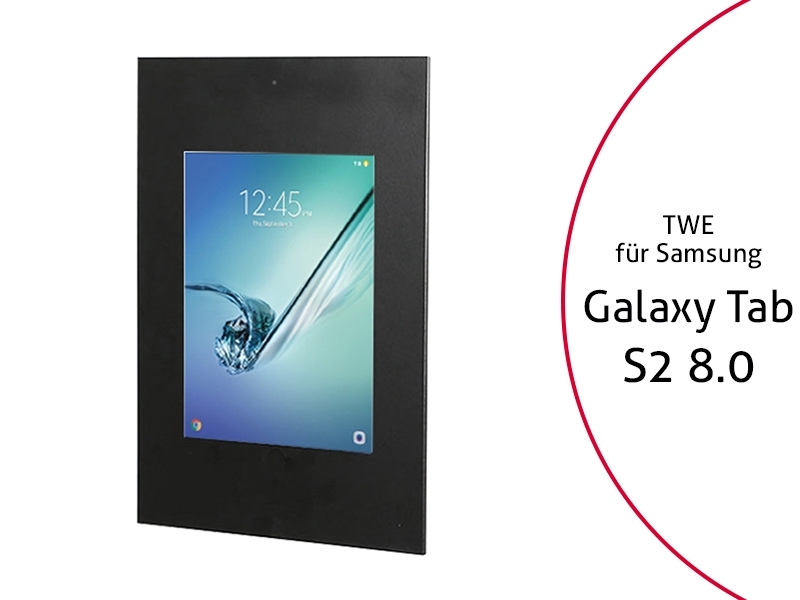 TabLines TWE016B Tablet Wandeinbau für Samsung Tab S2 8.0 DS, schwarz