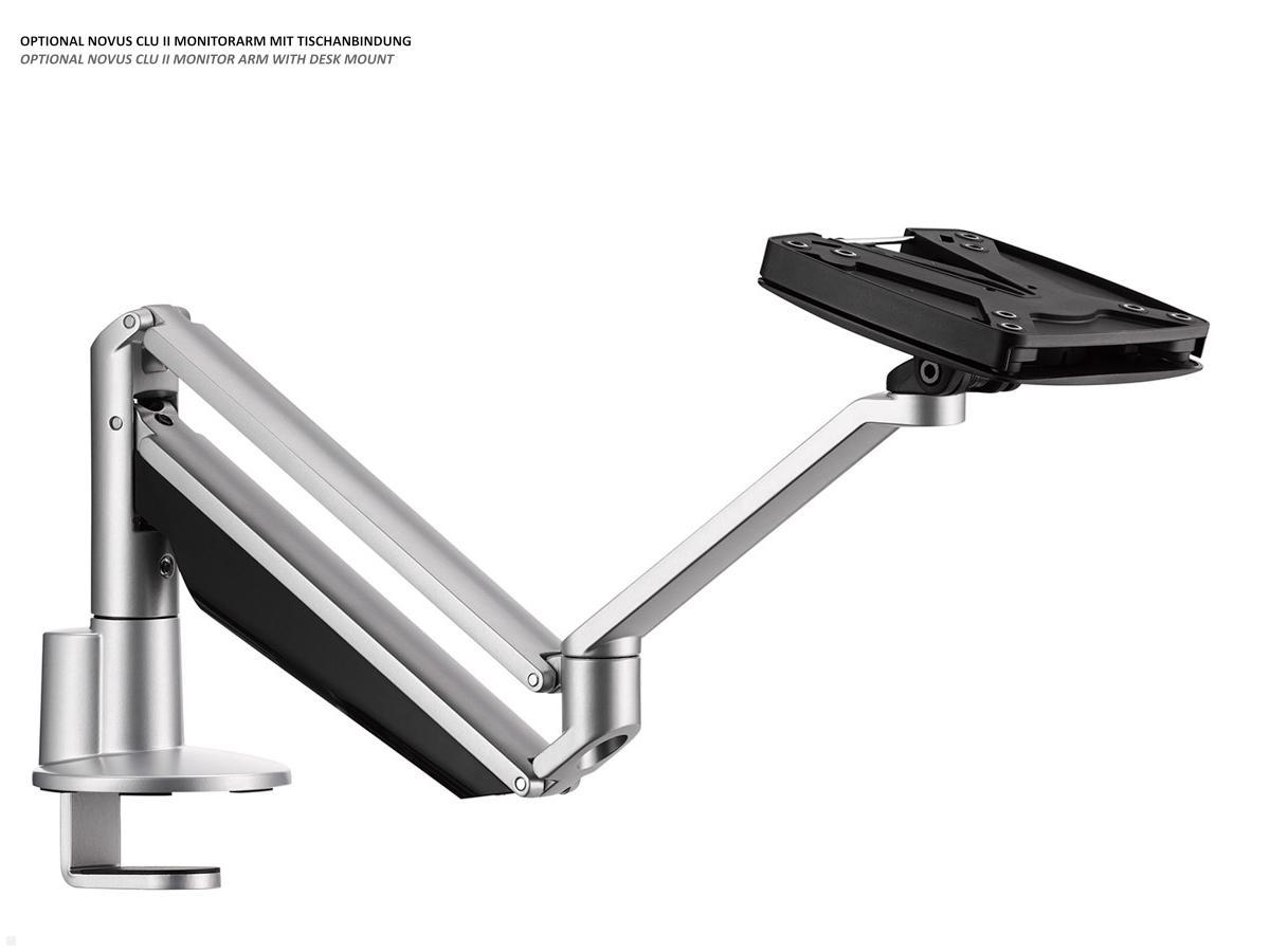 Novus Clu II Monitorarm ohne Befestigung, silber/anthrazit (990+2009+000) horizontale Bildschirmposition