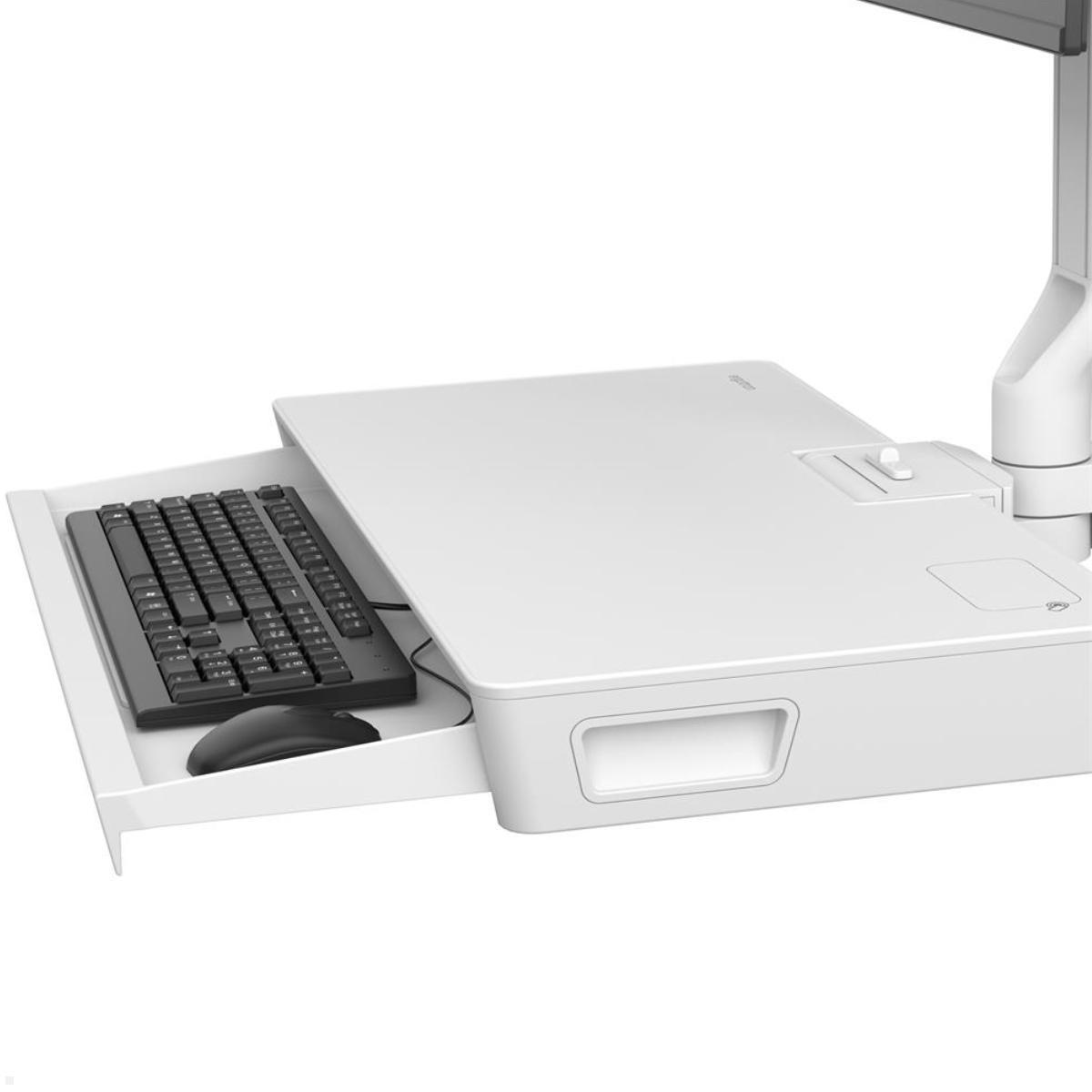 Ergotron CareFit Combo System Wandarbeitsplatz mit Arbeitsfläche (45-619-251), ausziehbare Tastatur