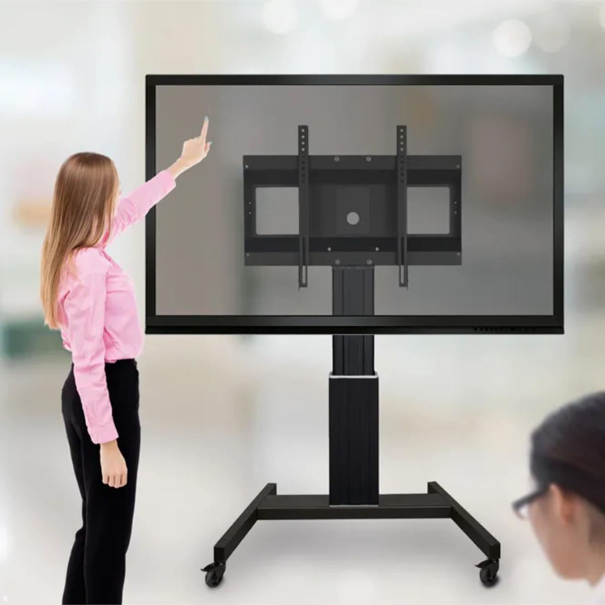 Neomounts PLASMA-M2500BLACK mobiler Flatscreen Bodenständer bis 100 Zoll, schwarz, Anwendung