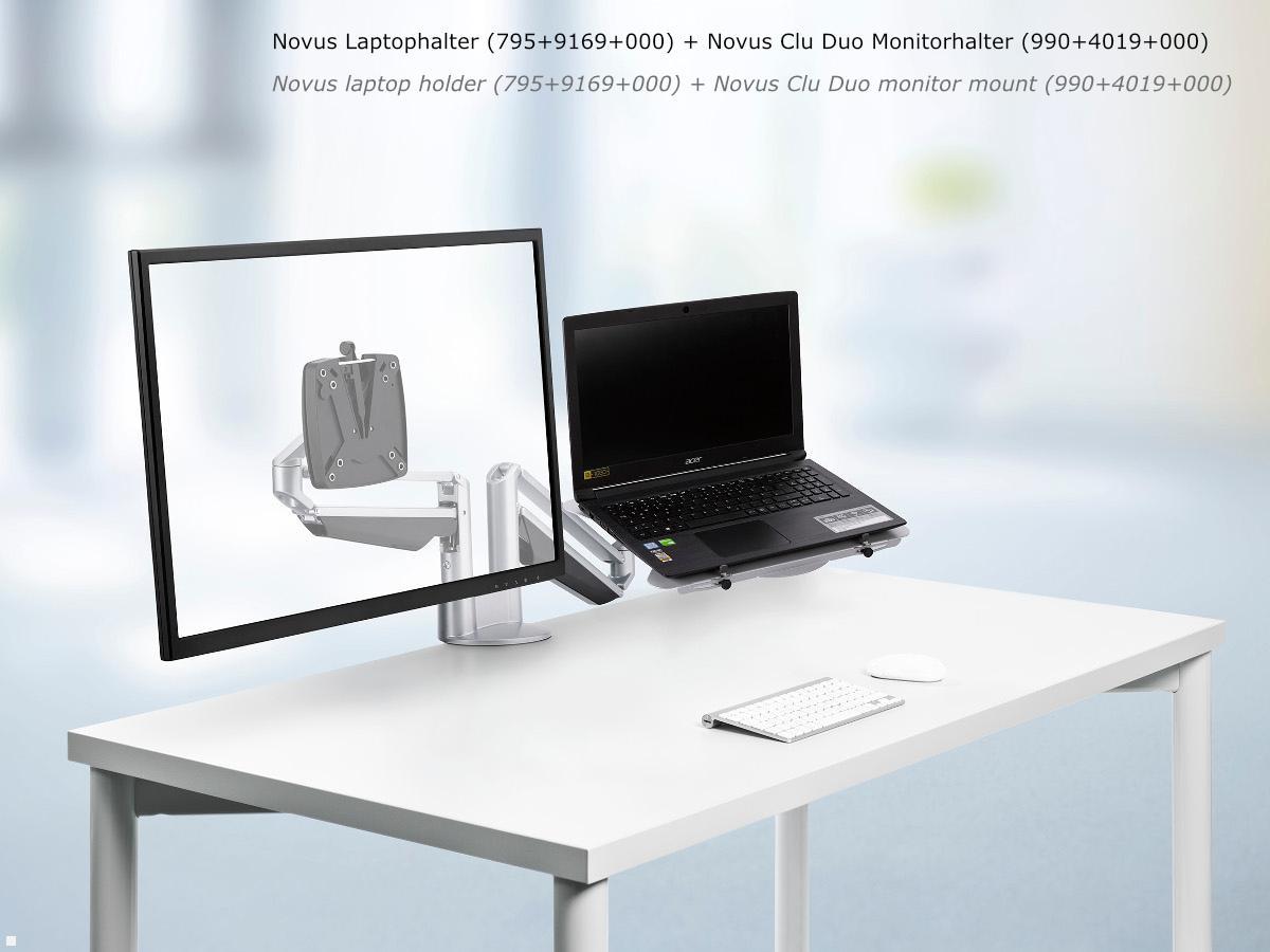 Novus Zubehör Laptophalter mit Monitorhalter Clu Duo