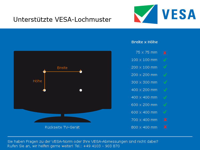 NewStar LED-W550 Wandhalterung VESA