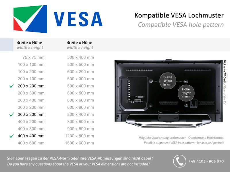 TV Wandhalterung mit Neigung 30 - 65 Zoll – Erard TiLTiT 40, Seitenansicht mit Neigung, VESA Norm