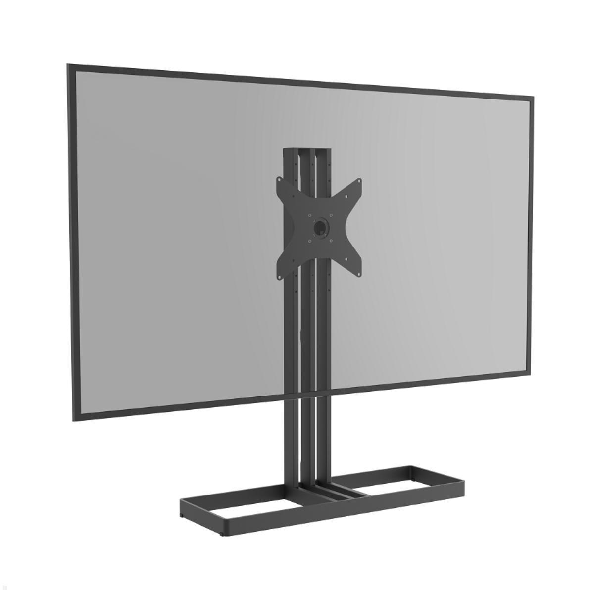 Cavus EDGE100B33 TV Bodenständer 1000 mm Säule VESA 300x300, schwarz höhenverstellbar