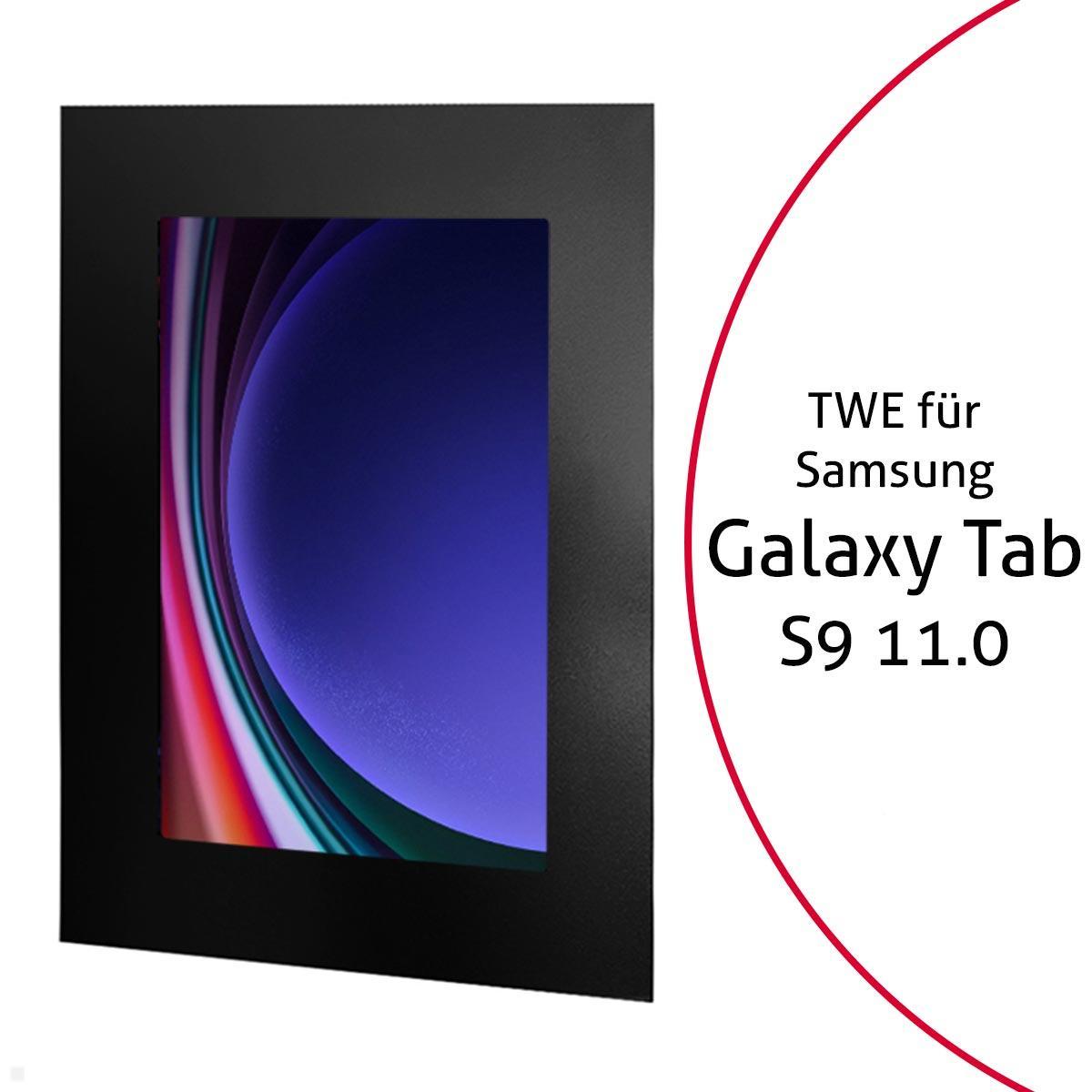 TabLines TWE110B Tablet Wandeinbau für Samsung Tab S9 11.0, schwarz