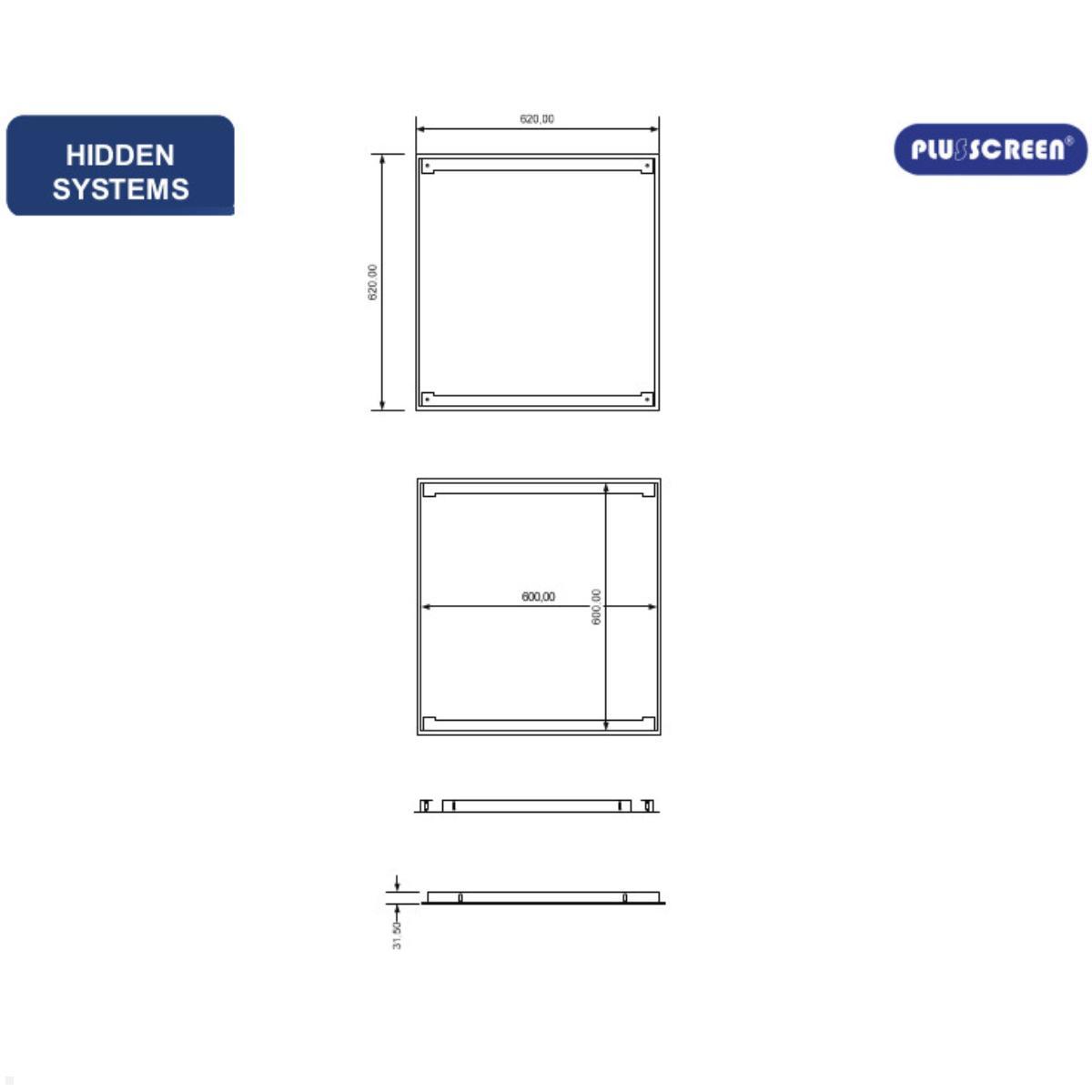 Ceymsa HC635EC Rahmen-Set für Cinema Mirror Deckenspiegel technische Zeichnung