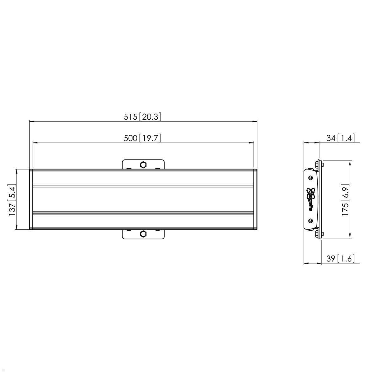 Vogels Connect-it PFB 3405 Display-Adapterbar, schwarz, Zeichnung Maße