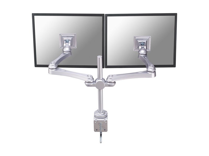 NewStar FPMA-D930D Doppelmonitorhalterung mit Tischklemme, silber