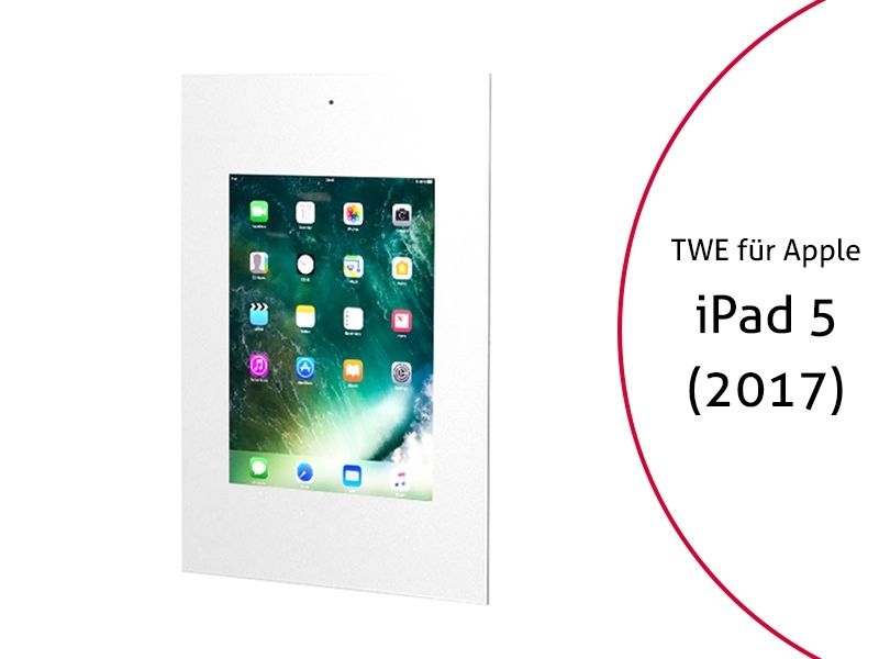 TabLines TWE036W Tablet Wandeinbau für Apple iPad 5 (2017), DS, weiß