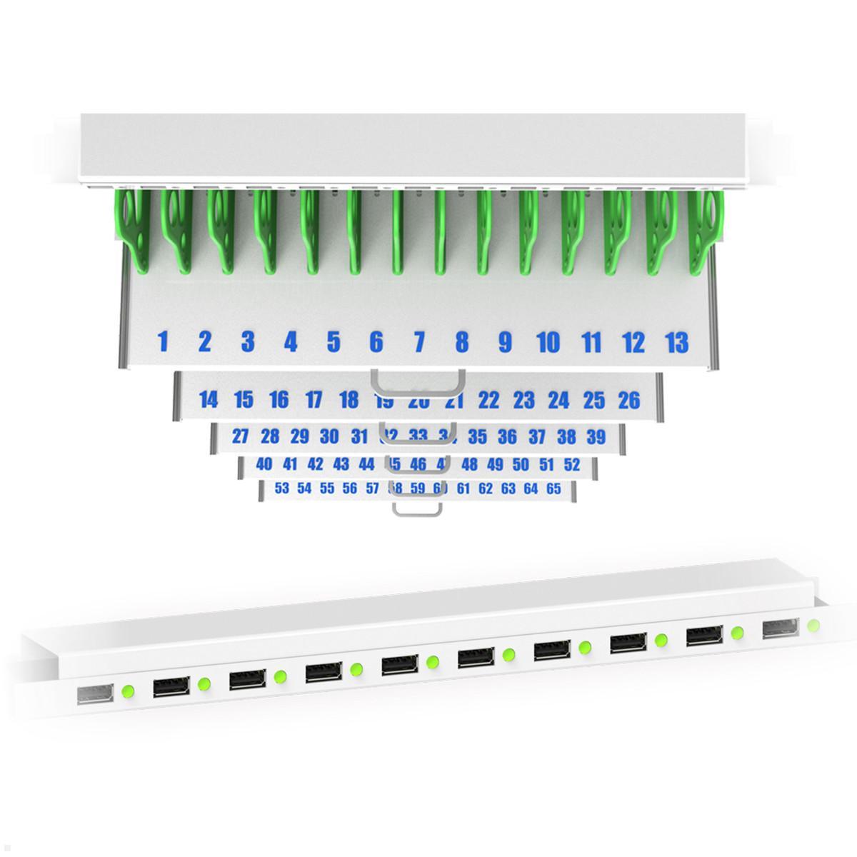 Good Connections ANTARES T10 Tablet Ladeschrank 10 Geräte, grau (PCT01-A10G), nummerierte Slots, LEDs