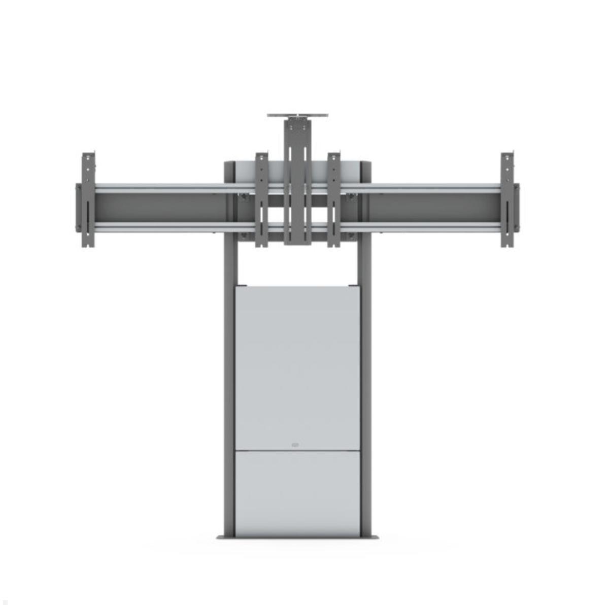 SMS Presence Boden-Wandhalterung für 2 Monitore nebeneinander, max. 120 kg (C591U004-2A0) Frontansicht