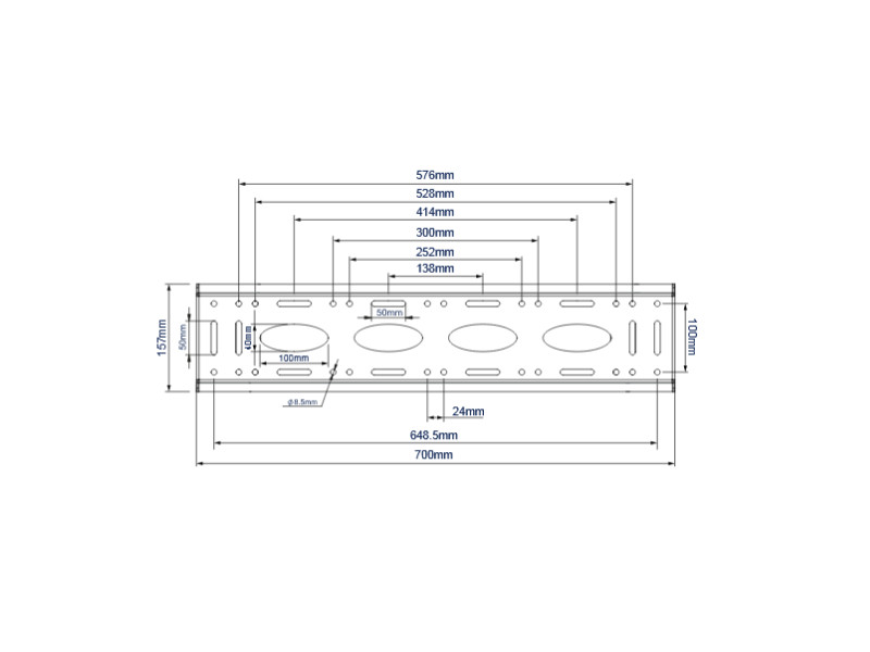 B-Tech BT8432 TV Wandhalterung neigbar 49"-80" Wandplatte