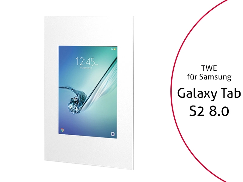 TabLines TWE015W Tablet Wandeinbau für Samsung Tab S2 8.0, weiß