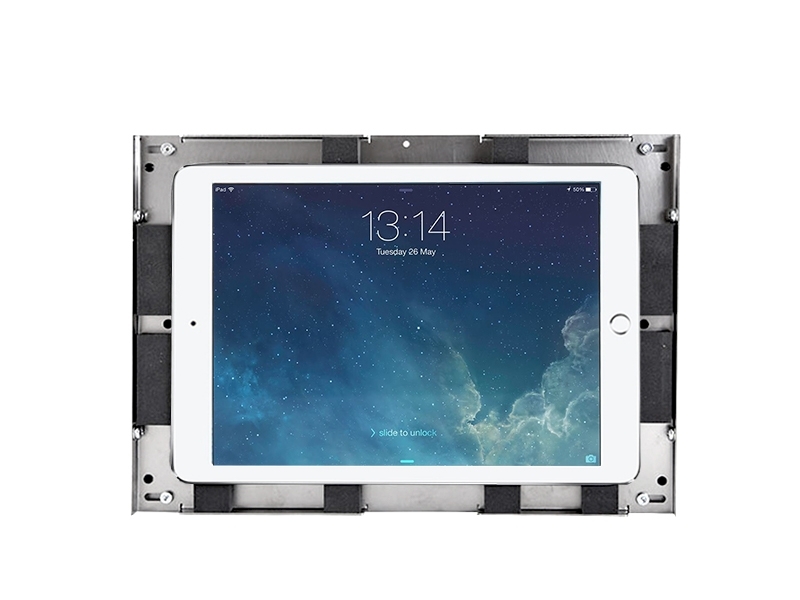 TabLines TWE055B Tablet Wandeinbau für Apple iPad Air 2 DS, schwarz Querformat