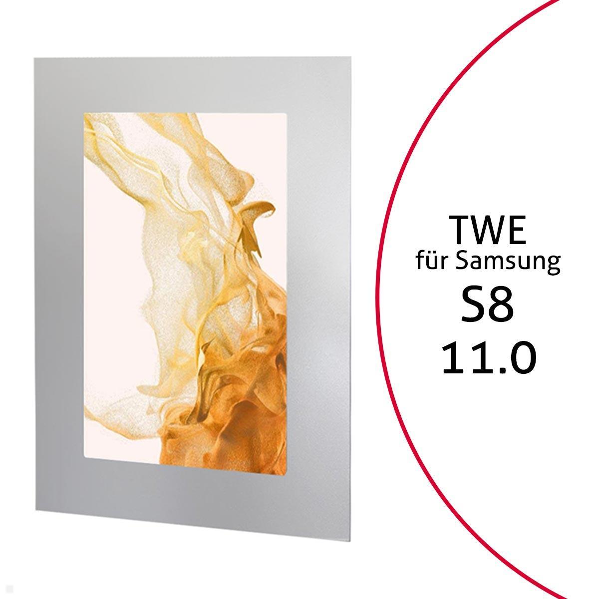 TabLines TWE104S Tablet Wandeinbau für Samsung Tab S8 11.0, silber