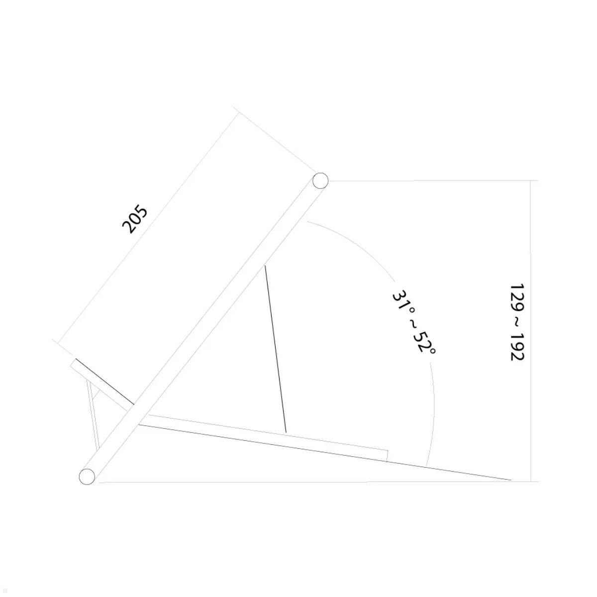 Neomounts NSLS100 iPad/Notebook Ständer Tablethalter, Technische Zeichnung