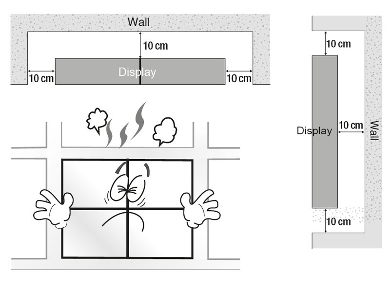 Hyundai D46DFB Videowall Wandabstand