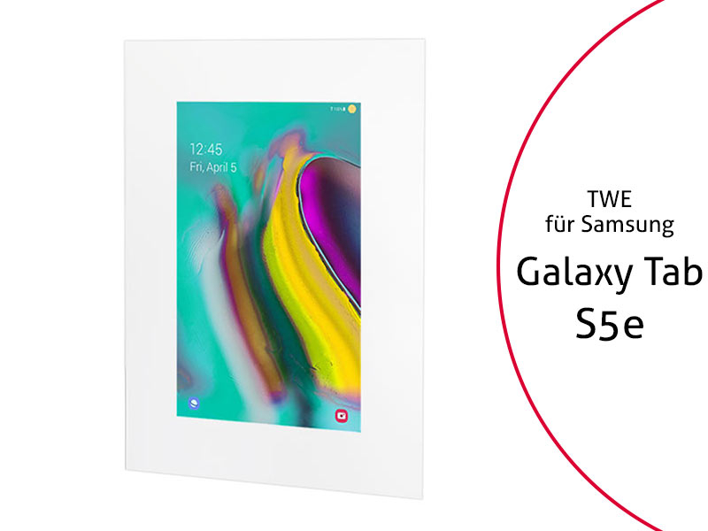 TabLines TWE085W Tablet Wandeinbau für Samsung Tab S5e, weiß