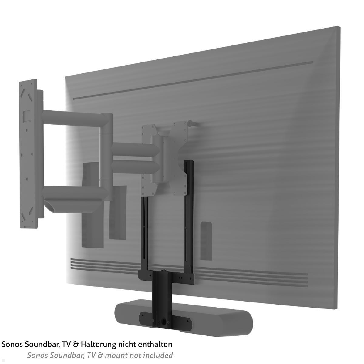 Soundbarhalterung für Sonos Ray in Schwarz, Cavus CFSRAYB, Rückansicht